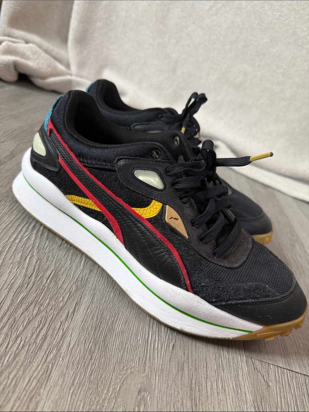 PUMA Street Rider Unity Black Red Green Sneakers